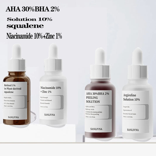 Exfoliating Face Salicylic Acid Serum (AHA 30% + BHA 2% + Niacinamide 10%+ Zinc 1% + Hexapeptide 10%)